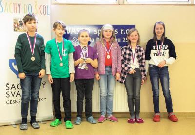 Kategorie U12, vpravo 2. Juliána, 4. Kája (také 1. a 2. v kategorii holek) FOTO Kryštof Kovařík